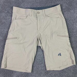 Eddie Bauer First Ascent Shorts Men's 34 Khaki Cargo Hiking Guide Pro Outdoor